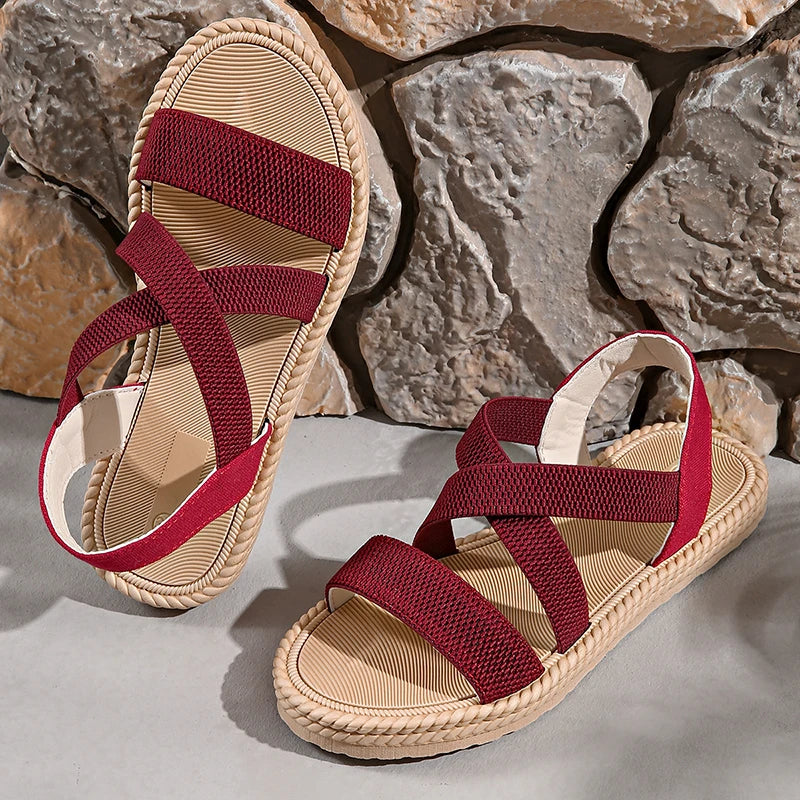 Yanna | Women’s Woven Cross Strap Sandals