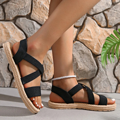 Yanna | Women’s Woven Cross Strap Sandals