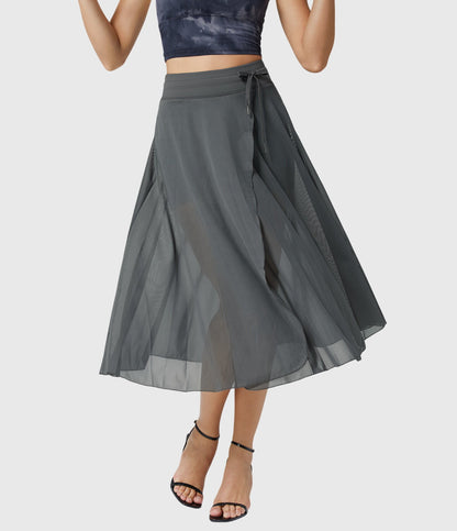 Cleo | Women’s Elegant Flowing Chiffon Midi Skirt