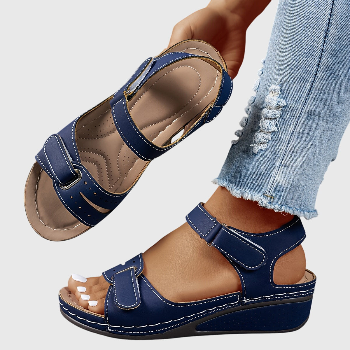 Bexley | Women’s Orthopedic Adjustable Wedge Sandals