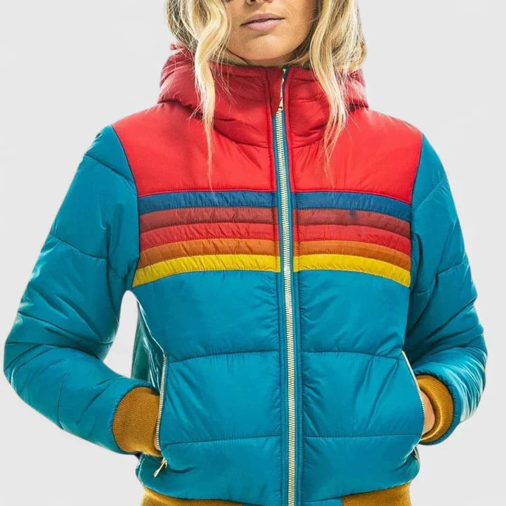 Marcelline | Women’s Striped Hooded Jacket