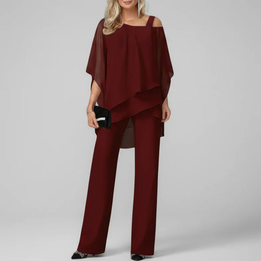 Seraphina | Women’s Off Shoulder Flowing Wide Leg Jumpsuit