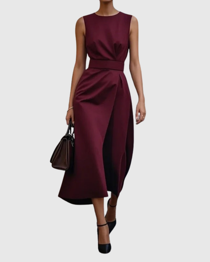 Marina | Women’s Round Neck Midi Dress