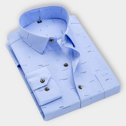 Blaine | Men’s Maritime Print Classic Button Up Shirt
