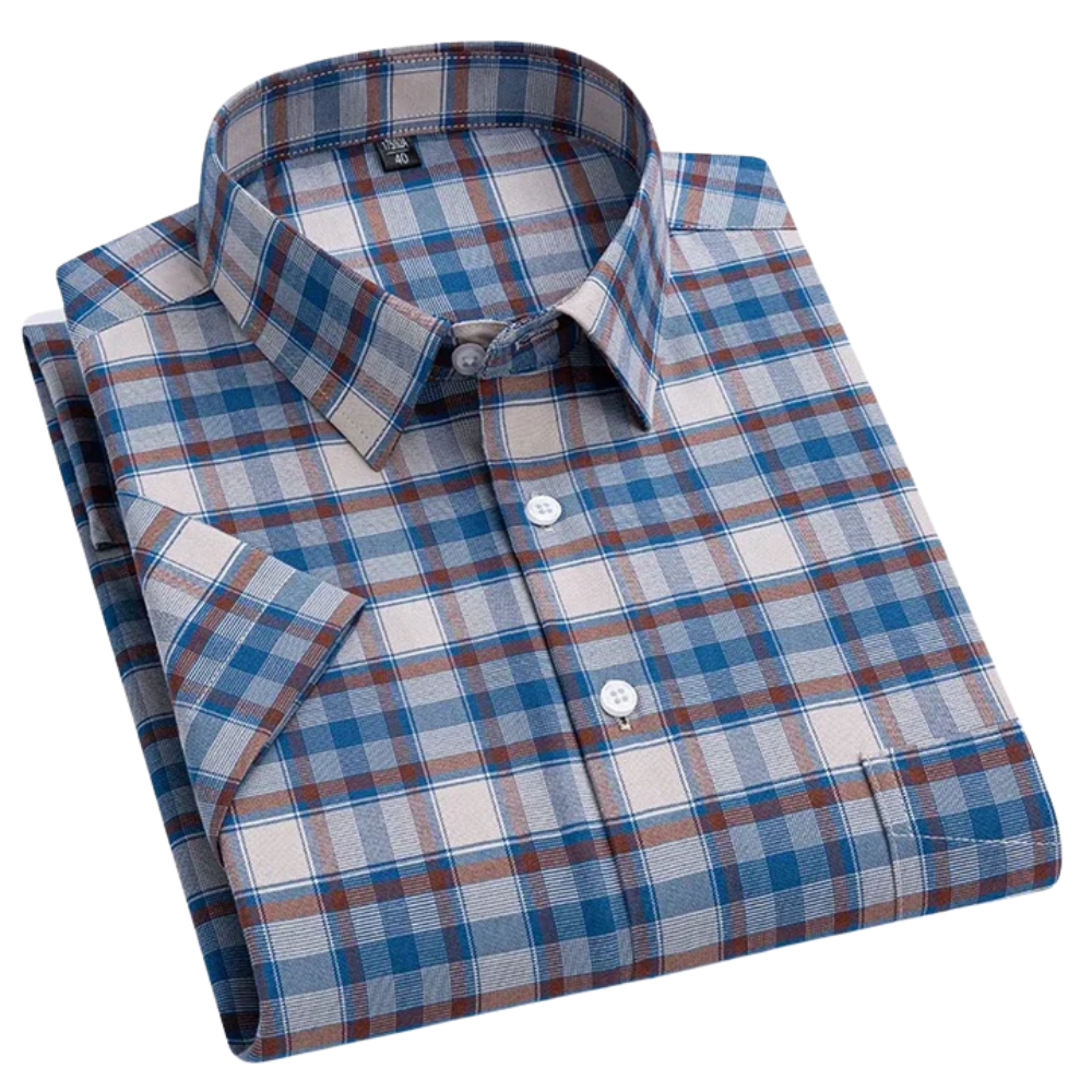 Steven | Men’s Striped Short Sleeve Button Up Shirt