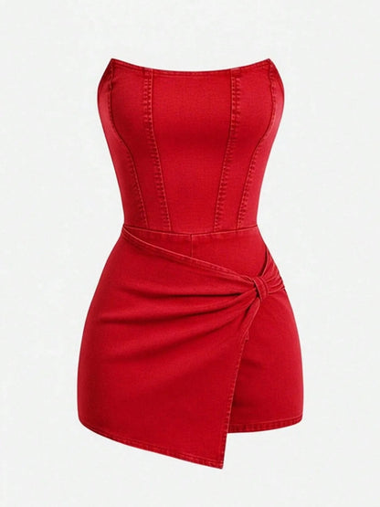 Kenzie | Women’s Strapless Denim Romper