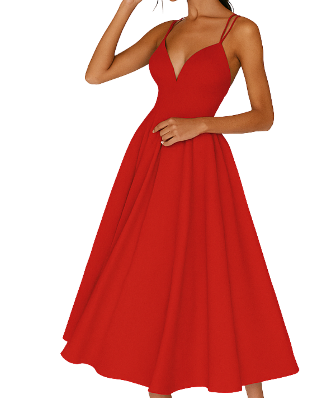 Adeline | Women’s Wedding Strappy Midi Dress