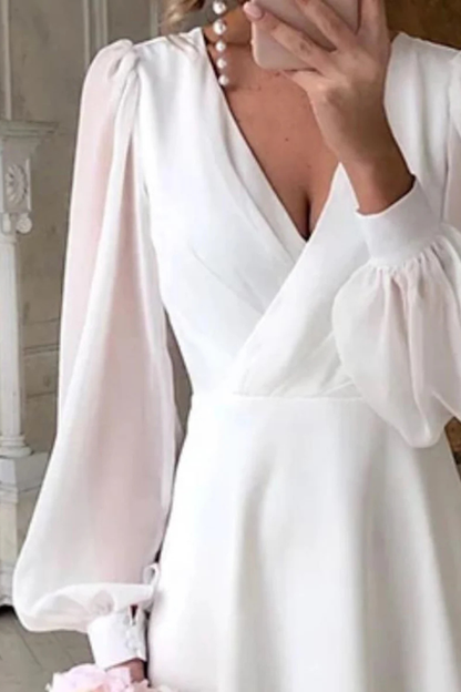 Marlowe | Women’s V-Neck Puff Dress