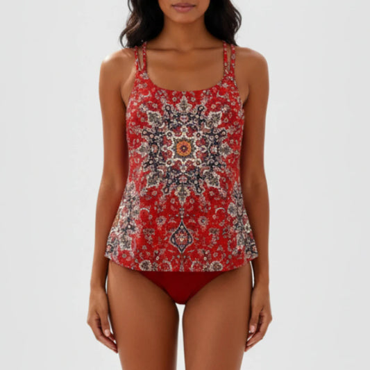 Zinnia | Women’s Printed Tankini Swimwear Set