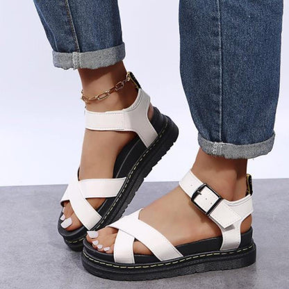 Soraya | Women’s Comfy Double Strap Platform Sandals