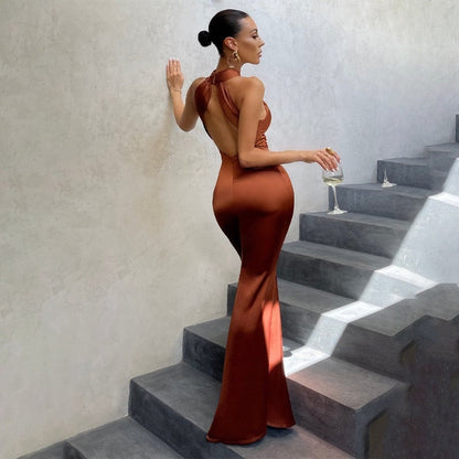 Giavanna | Women’s Backless Fishtail Bodycon Maxi Dress