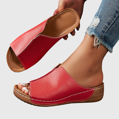 Elara | Women’s Orthopedic Cross-Strap Wedge Sandals