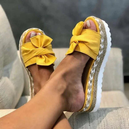 Kensington | Women’s Spring Bow Platform Slide Sandals