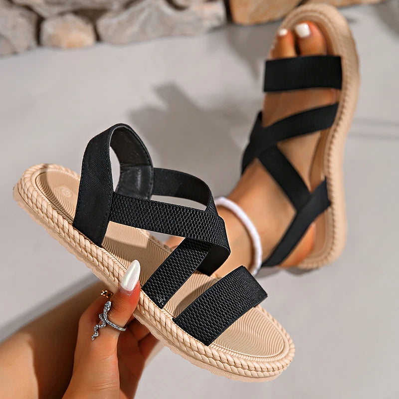 Yanna | Women’s Woven Cross Strap Sandals