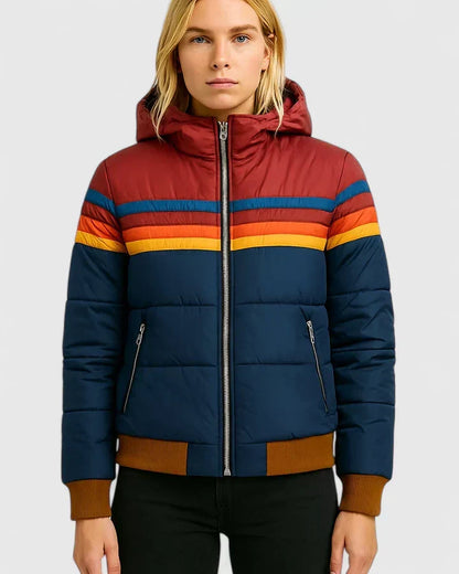 Marcelline | Women’s Striped Hooded Jacket
