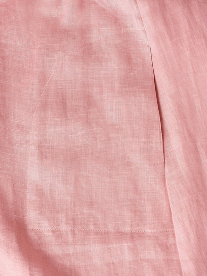Cordelia | Women’s Linen Button Waist Gathered Maxi Dress