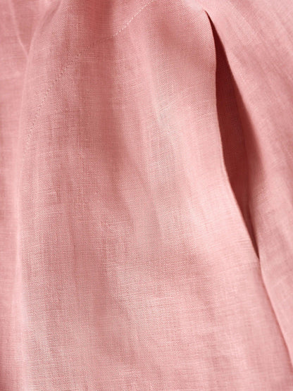 Cordelia | Women’s Linen Button Waist Gathered Maxi Dress