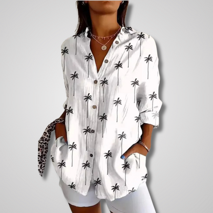 Marlowe | Women’s Summer Vintage Relaxed Button-Up Shirt