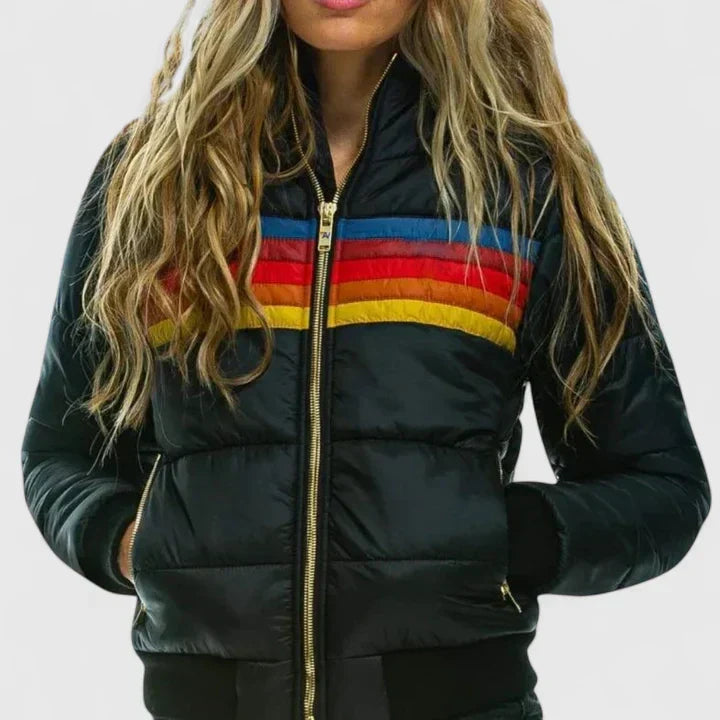 Marcelline | Women’s Striped Hooded Jacket