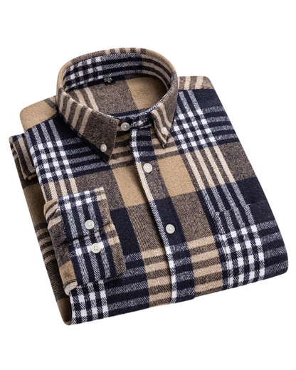 Jake | Men’s Classic Checked Cotton Button Up Shirt