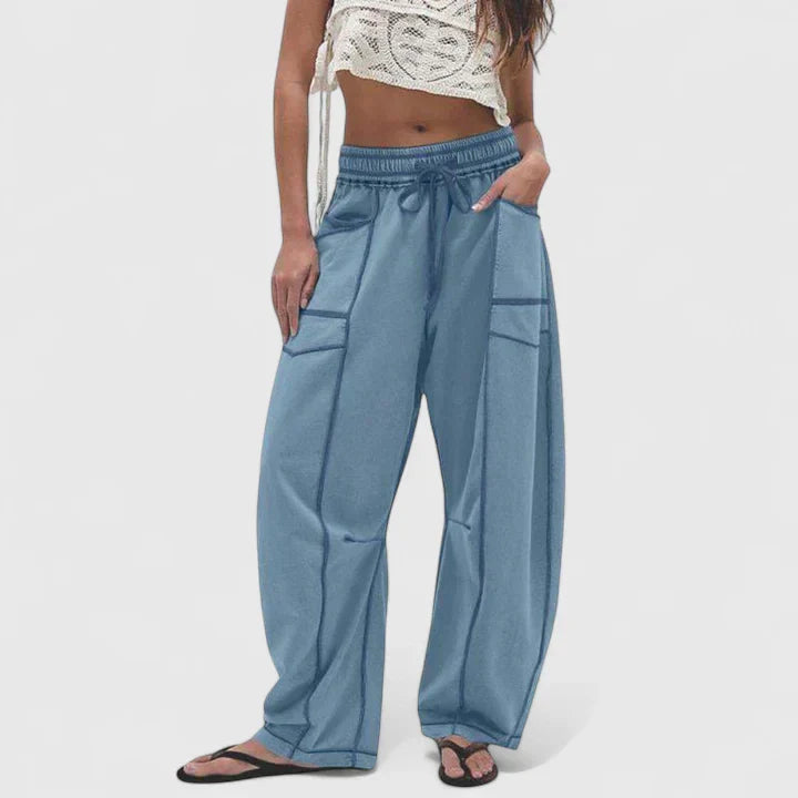 Sable | Women’s Comfortable Drawstring Wide Leg Trousers