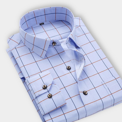 Blaine | Men’s Maritime Print Classic Button Up Shirt