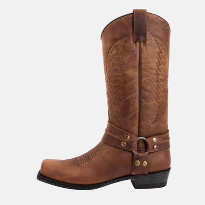 Beau | Men’s Western Leather Boots with Stitching