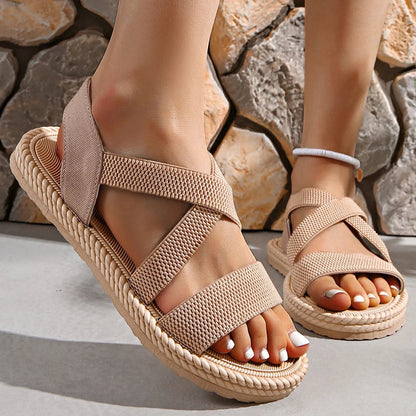 Yanna | Women’s Woven Cross Strap Sandals