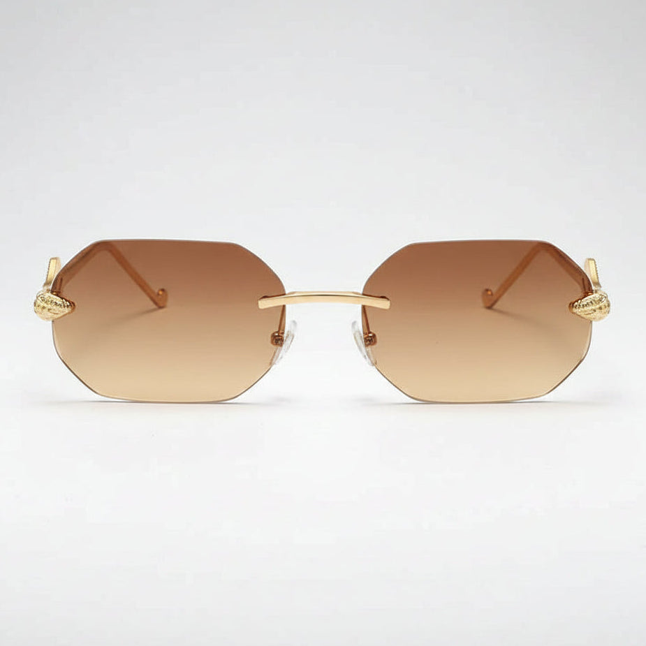 Rexton | Men's Temple Rimless Sunglasses