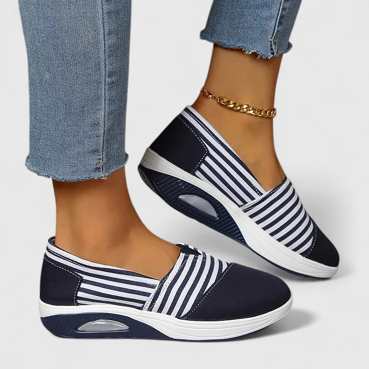 Blaire | Women’s Orthopedic Striped Slip On Loafers