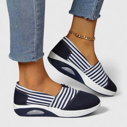 Blaire | Women’s Orthopedic Striped Slip On Loafers