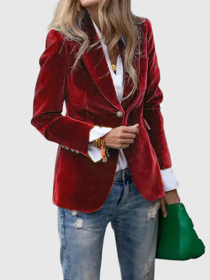 Araminta | Women’s Elegant Tailored Button Blazer