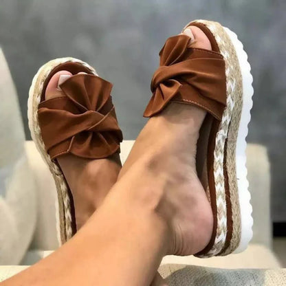 Kensington | Women’s Spring Bow Platform Slide Sandals