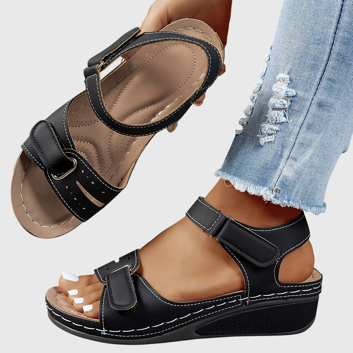 Bexley | Women’s Orthopedic Adjustable Wedge Sandals