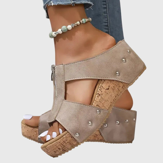 Dahlia | Women’s Orthopedic Cutout Wedge Sandals