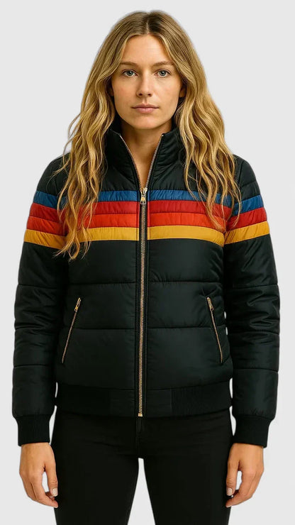Marcelline | Women’s Striped Hooded Jacket