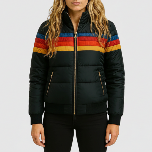 Marcelline | Women’s Striped Hooded Jacket