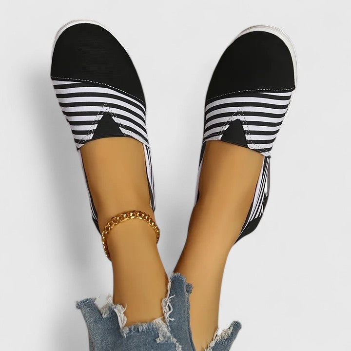 Blaire | Women’s Orthopedic Striped Slip On Loafers