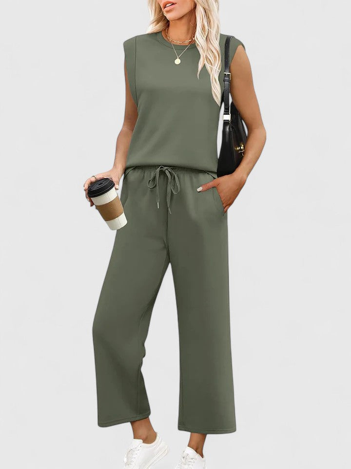 Hannah | Women’s Elegant Sleeveless Two-Piece Set