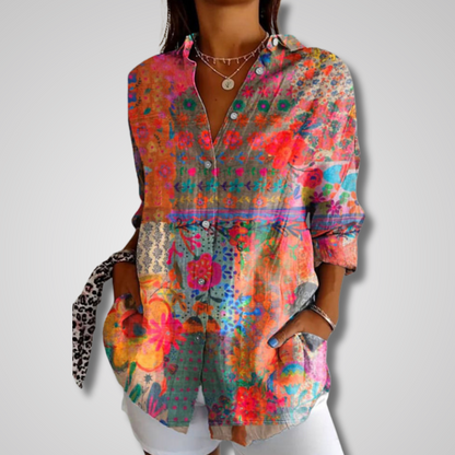 Marlowe | Women’s Summer Vintage Relaxed Button-Up Shirt