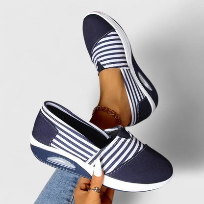 Blaire | Women’s Orthopedic Striped Slip On Loafers