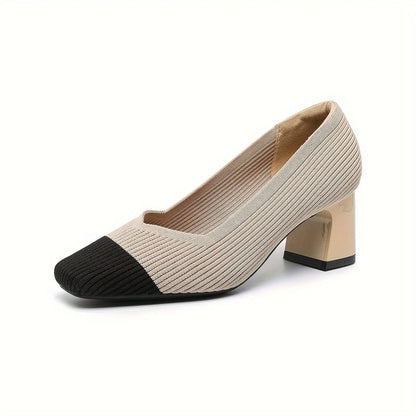 Tanya | Women’s Textured Block Heel Pumps