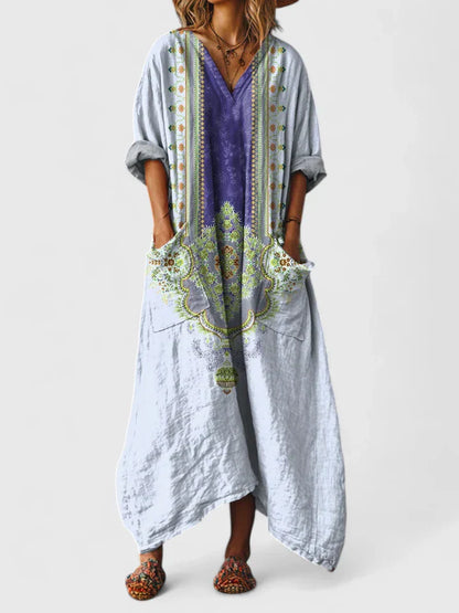 Romy | Women’s Elegant Printed Maxi Dress