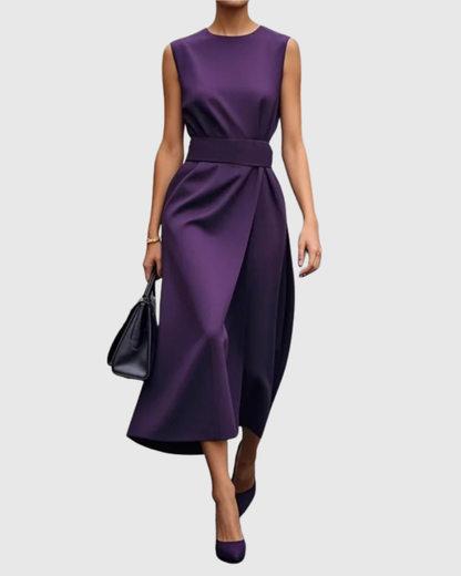 Marina | Women’s Round Neck Midi Dress