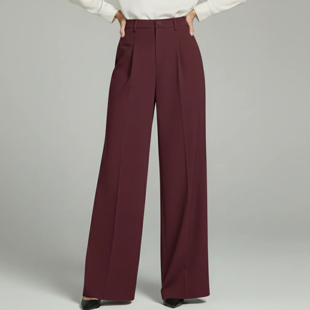 Monroe | Women’s Pleated Palazzo Pants with Back Pockets
