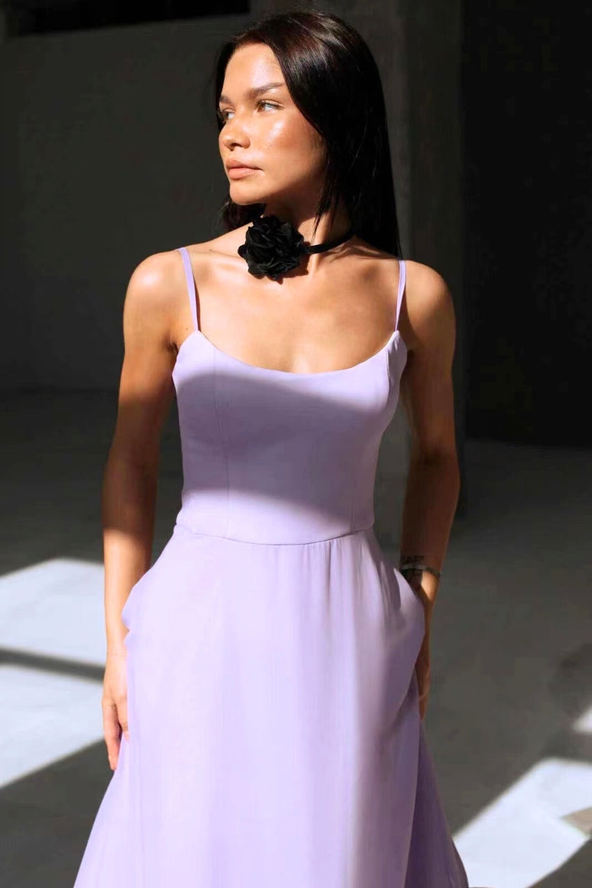 Celeste | Women’s Elegant Ruffle Hem Wedding Guest Dress