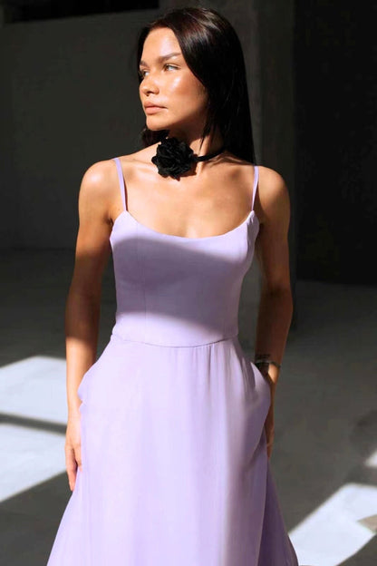 Celeste | Women’s Elegant Ruffle Hem Wedding Guest Dress