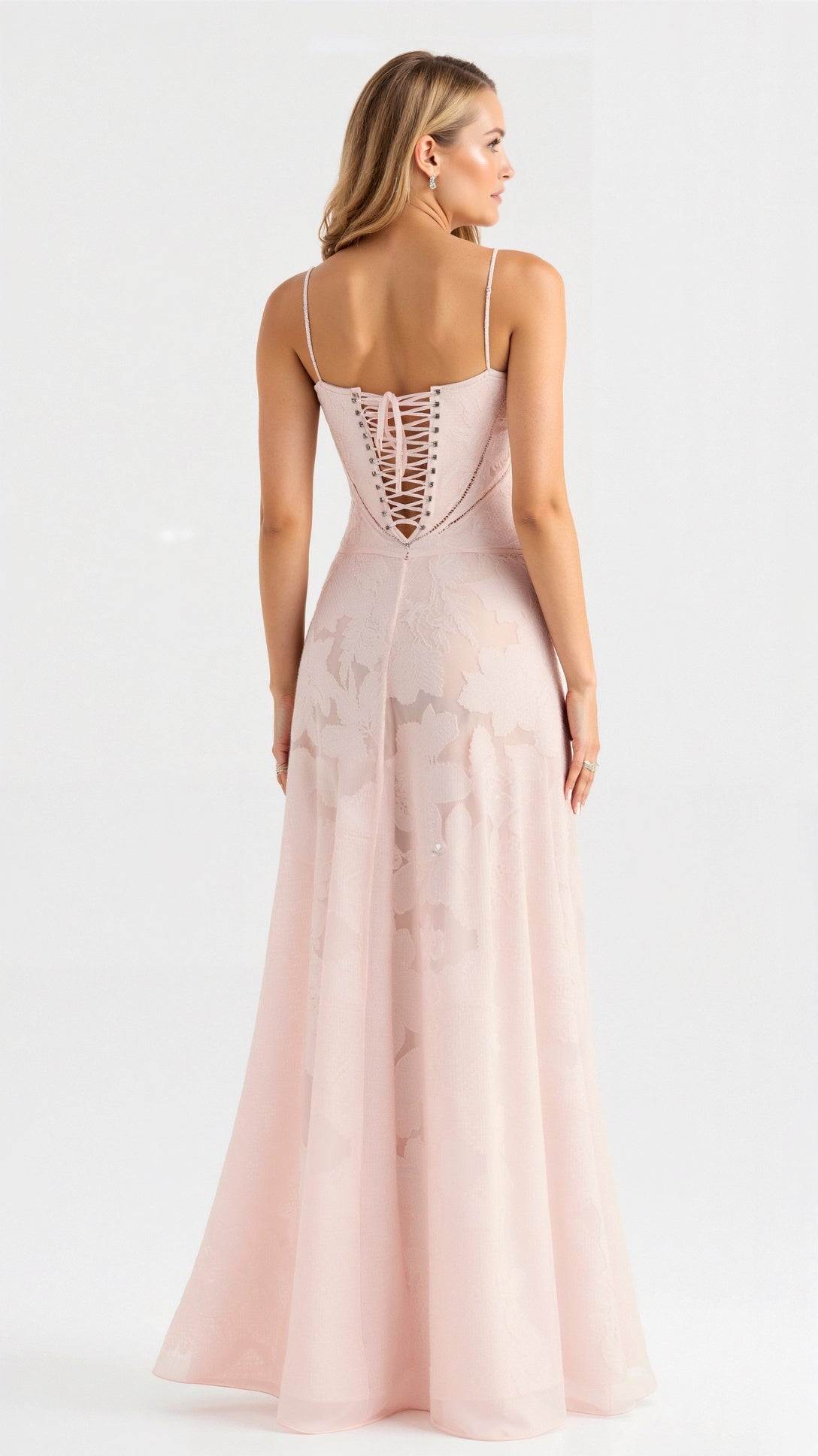 Elena | Women’s Wedding Slip Maxi Dress with Lace Detail