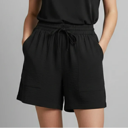 Corinne | Women’s Casual Elastic Waist Drawstring Shorts
