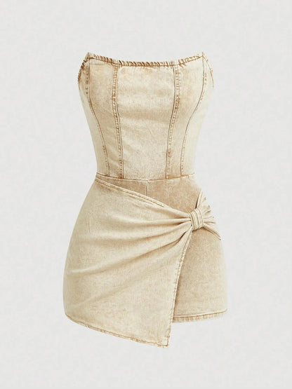 Kenzie | Women’s Strapless Denim Romper